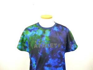 ATHLETA　アスレタ　半袖Tシャツ　サッカー　タイダイ柄　ネイビー　M　夏　メンズ　Y-477お