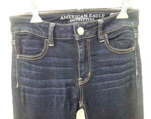 AMERICAN EAGLE　アメリカンイーグル　パンツ　デニム　お尻デザイン　ブルー　4　オールシーズン　レディース　Y-463え