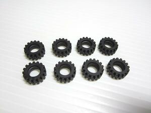 レゴ★未使用！タイヤのみ８点(直径14mm-幅9mm-内径8mm)