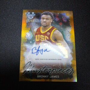 2023 24 Topps Bowman Best University Basketball Masterpieces Bronny James Auto /50