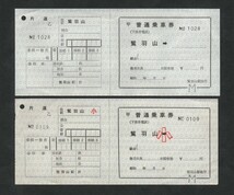 下津井電鉄鷲羽山駅の補充片道券２枚セット　大人用・小児用　平成３年廃止_画像1