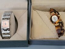 0203S9　腕時計　懐中時計　置時計　ジャンク品　部品取り　GUESS COLLECTION ゲスコレクション　MIKIMOTO など　おまとめ_画像4