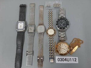 0304U112　時計　腕時計　懐中時計　ジャンク品　おまとめ　SEIKO　ROVENDINO　など