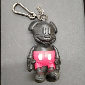 COACH Coach Disney collaboration Mickey Mouse bag charm key holder leather 