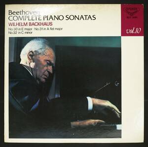 【国内盤LP】ウィルヘルム・バックハウス/ベートーヴェン:ピアノ・ソナタ集(並品,盤良,DECCA原盤)