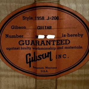 Gibson 1958 J-200 VS アコースティックギター ギブソンの画像3