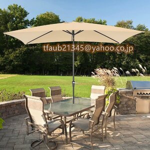  garden parasol parasol manner . strong rectangle large 300cm*200cm angle adjustment possibility parasol shade ultra-violet rays UV garden 