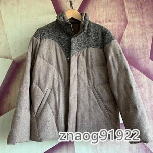 YR-RYMR( 実寸175 M-程度)新品 北欧 ◆高級セレブdesigner* 秋冬 wool 高品質 軽量 防寒 暖かい 大人高級ホワイトダックダウン90%