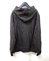 XL 未使用 ¥10,800【Hi-Right Zip Up Hoodie Gray 刺繍 ハイライト パーカー ジップアップ スウェットパーカー グレー】_画像3