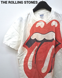 M 未使用【THE ROLLING STONES BIG PRINT TEE ローリングストーンズ Tシャツ ビッグタン ビッグ プリント　A】