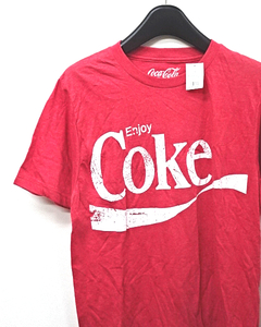 S 新品【Enjoy Coke Coca Cola Official T-shirt Red Heather Short Sleeve エンジョイ コカ コーラ Tシャツ レッド ヘザー】