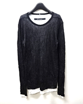 1【A.F ARTEFACT Layered Long Sleeve Black/White エーエフ アーティファクト レイヤード ロングスリーブ カットソー ロンTシャツ】_画像2