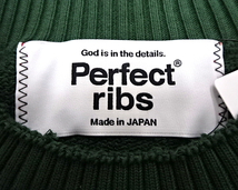 L 新品【A LOVE MOVEMENT × Perfect ribs BASIC CREW NECK SWEAT SHIRTS ADIOS GRN ア ラブ ムーブメント パーフェクトリブス スウェット_画像6