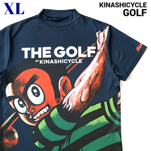 XL 新品【KINASHI CYCLE GOLF モックネック（プロゴルファー猿カラー）NAVY 木梨サイクル ゴルフ モックネック Tシャツ レッド 木梨憲武着の画像1