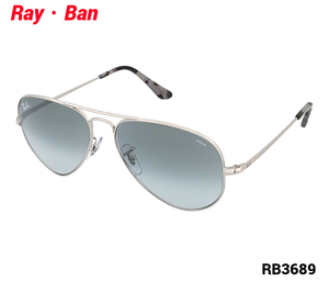 [Ray-Ban RB3689 9149 / AD Aviator Metal II / Silver Ray / Ban Ray-Ban Aviator Солнцезащитные очки слезы капля серебряной линзы Dimrot]