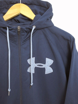 アンダーアーマー UNDER ARMOR フリース パーカー フルジップ MTR3290 ネイビー size SM メンズ_画像3