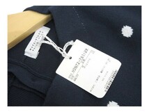 マッキントッシュ フィロソフィー MACKINTOSH PHILOSOPHY ニット ショートスリーブ ボトルネック ドット ネイビー size 38 レディース_画像4