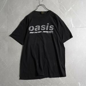 OASIS Tシャツ　90s USA製　BROCKUM XLサイズ　黒　ヴィンテージ　バンドTシャツ　ブラック　アメリカ製　オアシス　