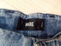 HARE ハレ メンズ タック入り デニムジーンズパンツ M ライトブルー_画像2