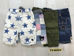 DOUBLE.B MIKIHOUSE ミキハウス キッズ ボトムス 80サイズ 4点セット まとめ売り 青カーキピンク