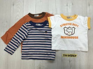 DOUBLE.B MIKIHOUSE ミキハウス キッズ 80サイズ 半袖Tシャツ3点セット まとめ売り 青オレンジ黄色