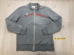 le coq sportif Le Coq lady's Logo embroidery sweat Zip jacket L. gray 