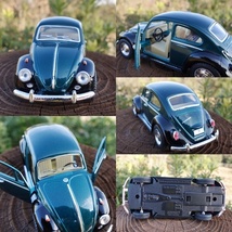 【送料350円】ワーゲン ミニカー ビートル １９６７年式 1/32 緑色/黒 フォルクスワーゲン ＶＯＬＫＳＷＡＧＥＮ_画像3