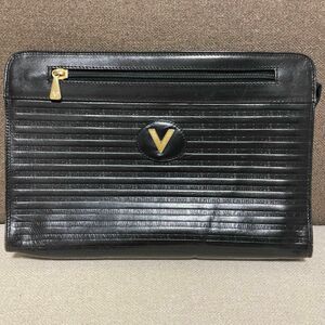 セカンドバッグ VALENTINO トートバッグ クラッチバッグ レザー ブラック　マリオバレンチノ　