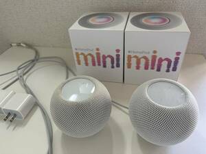 中古☆Apple HomePod mini MY5H2J/A ホワイト２個☆動作確認済み☆