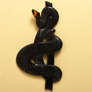 べっ甲 蛇 額装 紙箱 アート インテリア 鼈甲 べっこう 黒蛇 (検) メラニズム スネーク ヘビ カラスヘビ シマヘビ 爬虫類  z6880aの画像3