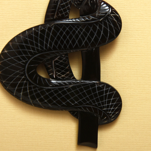 べっ甲 蛇 額装 紙箱 アート インテリア 鼈甲 べっこう 黒蛇 (検) メラニズム スネーク ヘビ カラスヘビ シマヘビ 爬虫類  z6880aの画像5