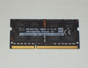 ◆SKhynix製 PC3L-12800 (DDR3L-1600) 204pin 8GB 完動品 即決！★送料120円！