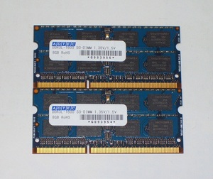 ◆ Низкое напряжение версия 1.35V совместима! PC3L-12800 (DDR3L-1600) 16 ГБ (8 ГБ X 2 дисков) Полностью завершен! ★ Доставка 120 иен!