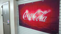 コカコーラ フラッグ P155 巨大アメリカン雑貨 タペストリー 当時物 旗 バナー 輸入雑貨 広告 コーラ Coca-Cola ノベルティ 広告　ポスター_画像9