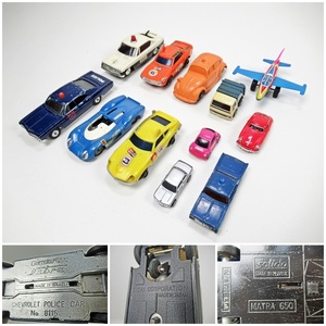 ◆[A73]ミニカー まとめ売り　CHEVROLET ポリスカー＆EIDAI　CORPORATION　永大グリップ＆TOMY&MATRA650など レトロ 当時物 現状品