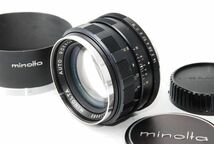 ★良品★ ミノルタ MINOLTA AUTO ROKKOR-PF 58mm F1.4 ★メタルフード付き★ MF オールドレンズ #J36086-100_画像1