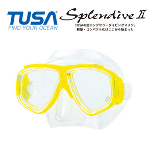 度付き選択可！ TUSAダイビングマスク M7500-FY [黄色] SplendiveII (スプレンダイブ2)の画像1