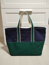 L.L.Bean × BEAMS PLUS 別注 Deep Bottom Deluxe Boat and Tote Large ほぼ未使用 Navy Green ビームス別注 エルエルビーン トートバッグ_画像1