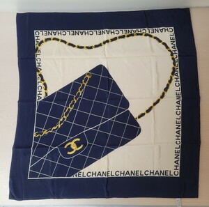 CHANEL/シャネル/スカーフ/シルク100%/マトラッセバッグモチーフ /チェーンバッグ/ココマーク ロゴ