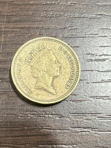 イギリス 1987 1ポンド 外国コイン 硬貨 アンティーク 流通/現状品 送84 同梱可