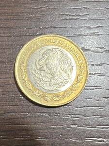 メキシコ 2015 10セント 外国コイン バイメタル硬貨 アンティーク 流通/現状品 送84 同梱可