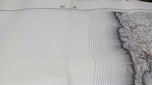 豆酘　軍事極秘　古地図　 地形図　地図　資料　46×57cm　大正元年測図　昭和11年印刷　発行　書き込み　　B2403