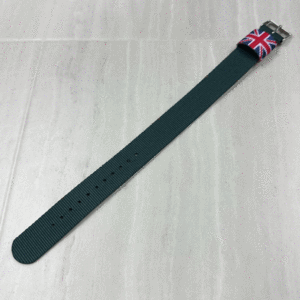 [ unused * long-term storage liquidation goods ] A NATO strap belt 20mm nylon Union Jack green 