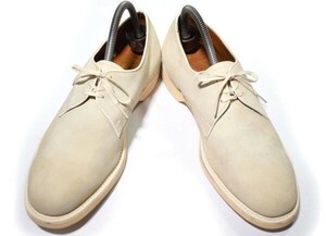  rare Vintage goods *HEILBORN SHOE*USMC/ America sea .. service shoes [8/25.5/ white beige ] Goodyear made law /SERIAL:628/*Y11J121