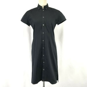 ラルフローレン/RALPH LAUREN★半袖シャツワンピース/フロントボタン/ミモレ【レディースS/黒/black】Tops/Shirts/Dress◆pBH588