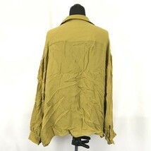 Made in Italy★Kristina ti クリスティーナティ★100％シルク/長袖シャツ【Women's size-S/黄色/Yellow】Tops/Shirts◆BG935_画像2