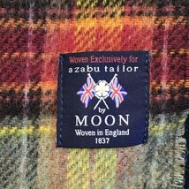 Azabu Tailor/麻布テイラー Moon/ムーン Woven in England★マフラー/ストール【174×25/ベージュ/Beige/チェック柄】Scarf◆CM11_画像3