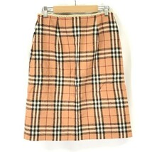 三陽商会★バーバリー/BURBERRY BLUE LABEL★タイトスカート/膝丈【38/レディースM/オレンジ系チェック柄】Skirts◆pBH592_画像2