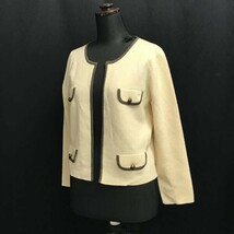 イエナ/IENA★ウール100％/ボタンレスカーディガン【レディースM程度/ベージュ/beige】Tops/Shirts/Cardigan◆pBH589_画像2