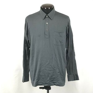 80s90s/ Christian Dior * polo-shirt with long sleeves [ men's L/ gray ]MONSIEUR/mshu model *BG598
